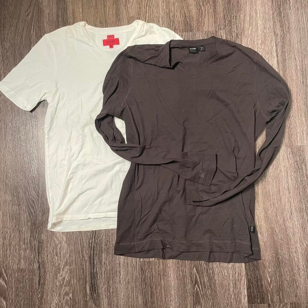 Bundle of Hugo Boss v-neck t-shirt and long sleeve